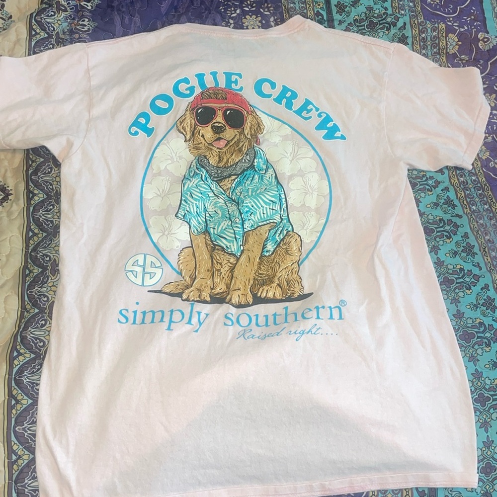 Simply Southern Pink Tee  M